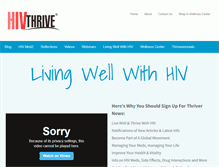 Tablet Screenshot of hivthrive.com